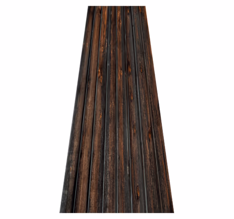 Alfombra vinílica marrón estilo madera quemada - TenVinilo