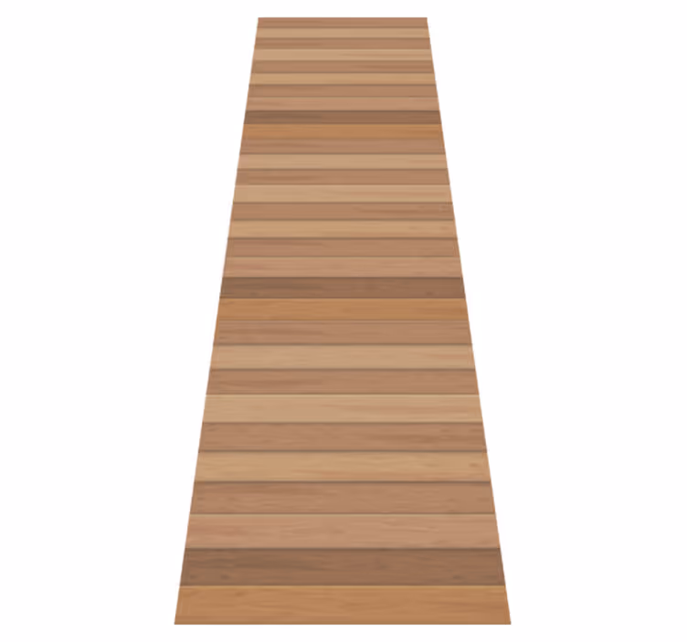Alfombra vinílica marrón tablones de madera rústica elegante - TenVinilo