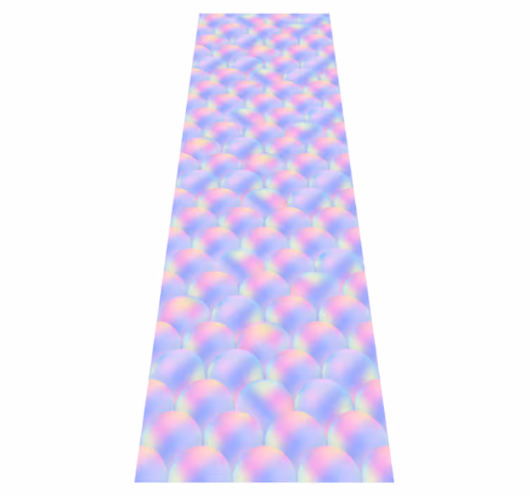 Alfombra vinílica lila escamas de sirena multicolor - TenVinilo