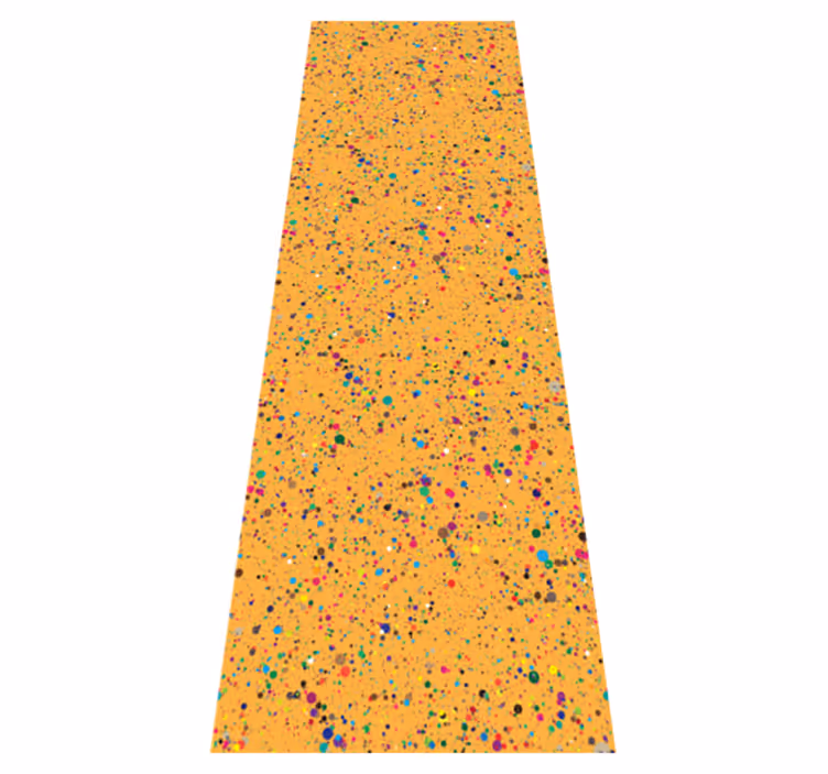 Alfombra vinílica naranja con pequeños salpicones - TenVinilo