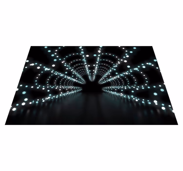 Alfombra vinilica negra estallido de luz abstracto - TenVinilo