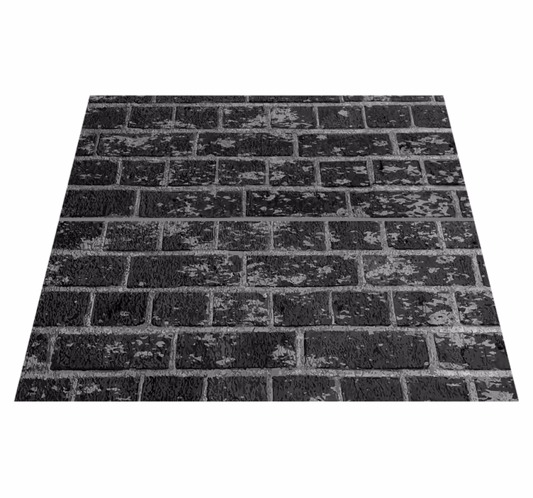 Alfombra vinilica negra efecto ladrillo - TenVinilo