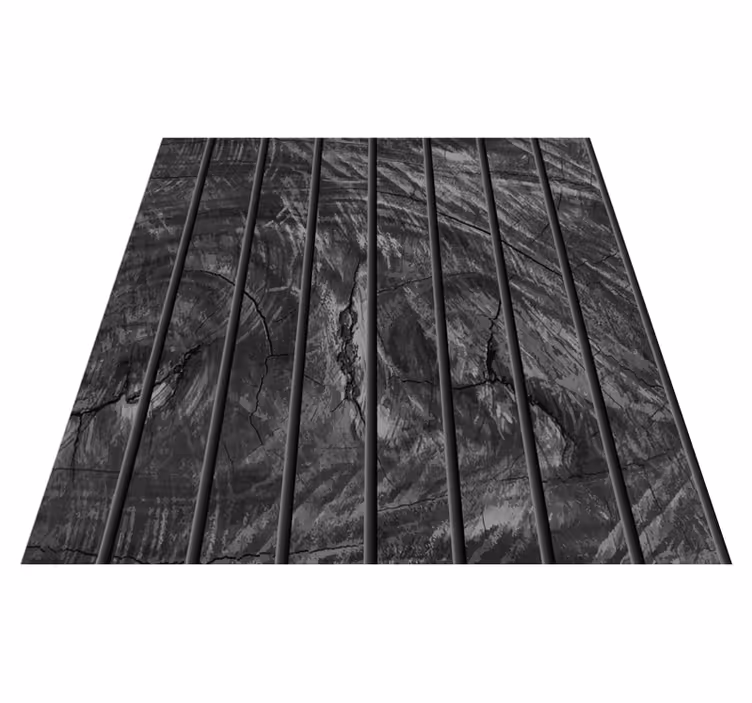 Alfombra vinilica negra tablones de madera - TenVinilo