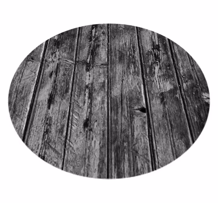 Alfombra vinilica negra con patrón de madera gris - TenVinilo