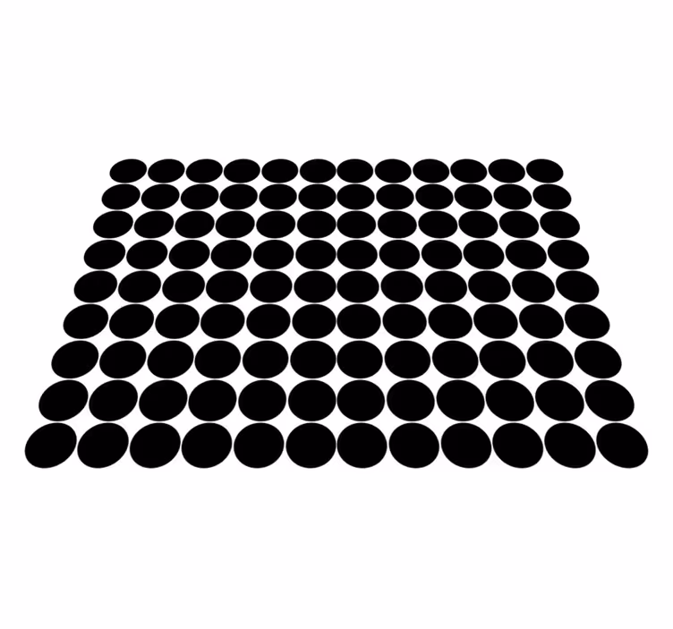 Alfombra vinilica negra con patrón de puntos negros - TenVinilo