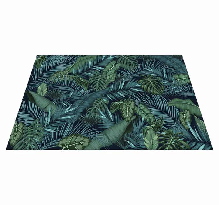 Alfombra vinílica verde jungle mural - TenVinilo