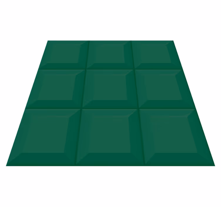 Alfombra vinílica verde etiqueta de azulejo de verduras - TenVinilo