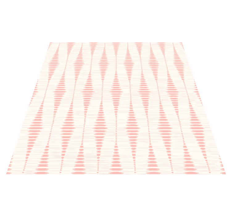 Alfombra vinílica exterior rosa pastel rabaul ikat - TenVinilo