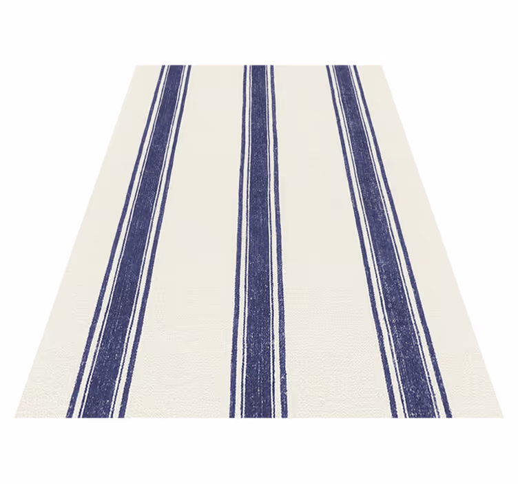 Alfombra vinílica exterior rayas verticales azul marino - TenVinilo