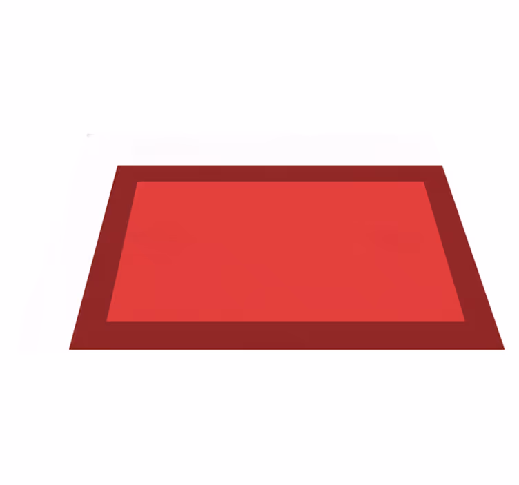 Alfombra vinílica roja con laterales oscuros y centro claro - TenVinilo
