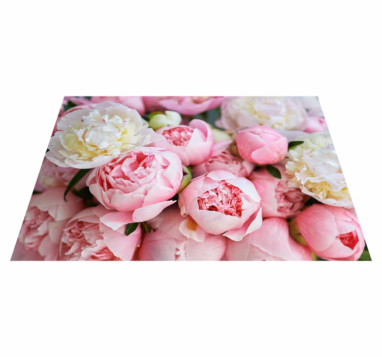 Alfombra vinílica rosa ramo de rosas pink - TenVinilo