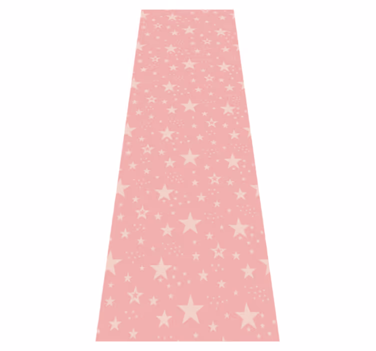 Alfombra vinílica rosa estrellas rosas sobre fondo rosa - TenVinilo