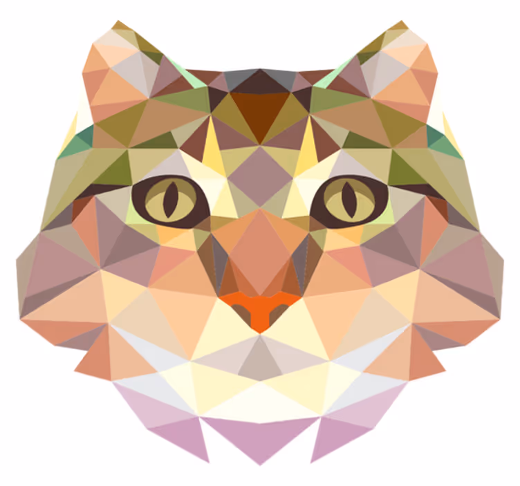 Alfombra vinilica gato geometrico - TenVinilo