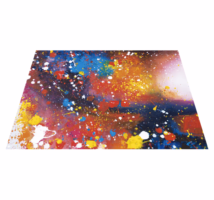 Alfombra de vinilo pintura abstracta moderna - TenVinilo