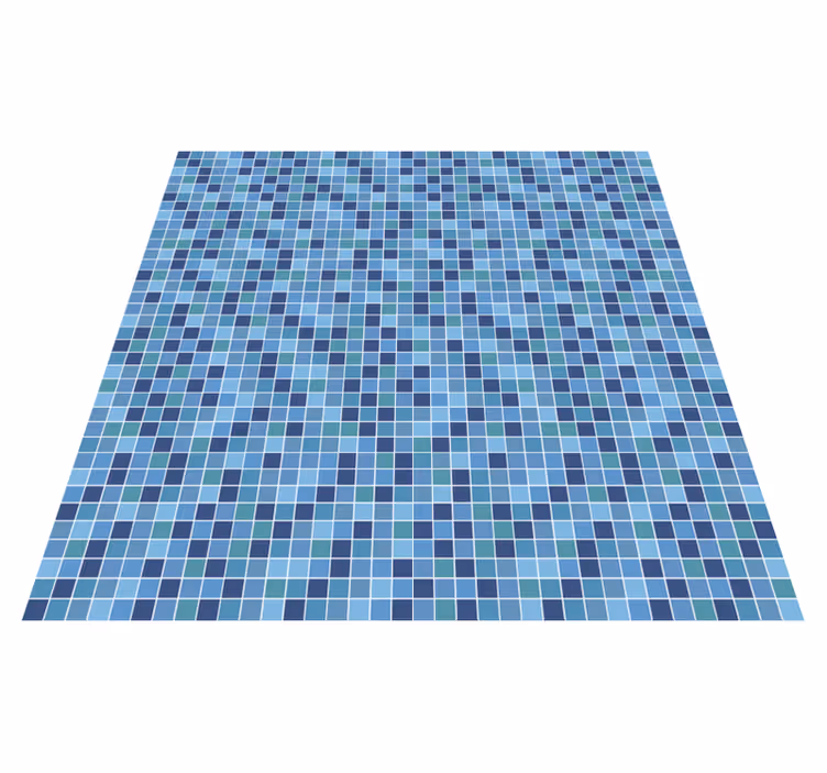 Alfombra vinílica mosaico efecto piscina - TenVinilo