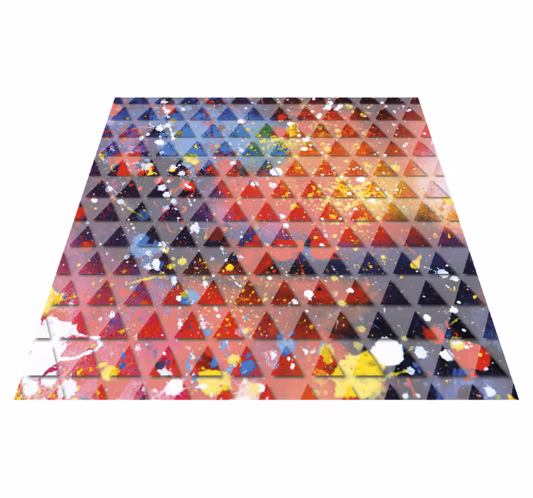Alfombra de vinilo geométrica resumen de Mosaico Triangular - TenVinilo