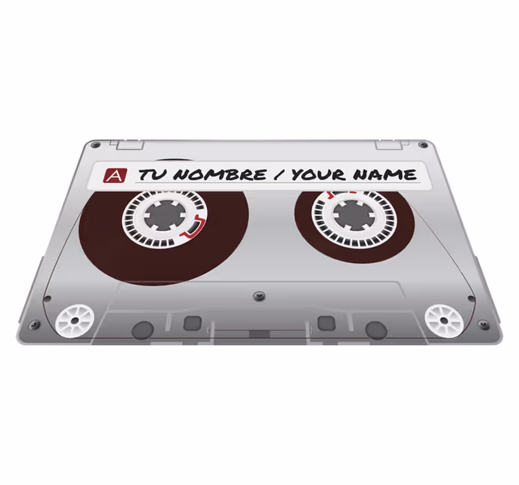 Alfombra vinílica radio cassette con nombre - TenVinilo