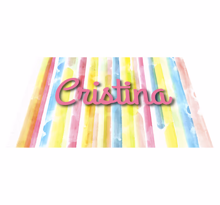 Alfombra vinílica personalizable arcoiris personalizado - TenVinilo