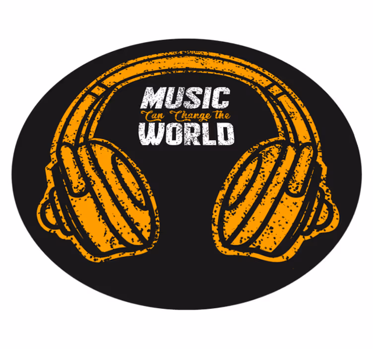 Alfombra vinílica frase cambio del mundo de la música - TenVinilo