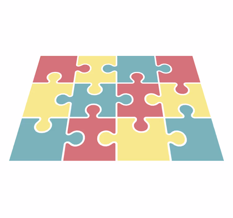 Alfombra vinílica infantil de puzzle - TenVinilo
