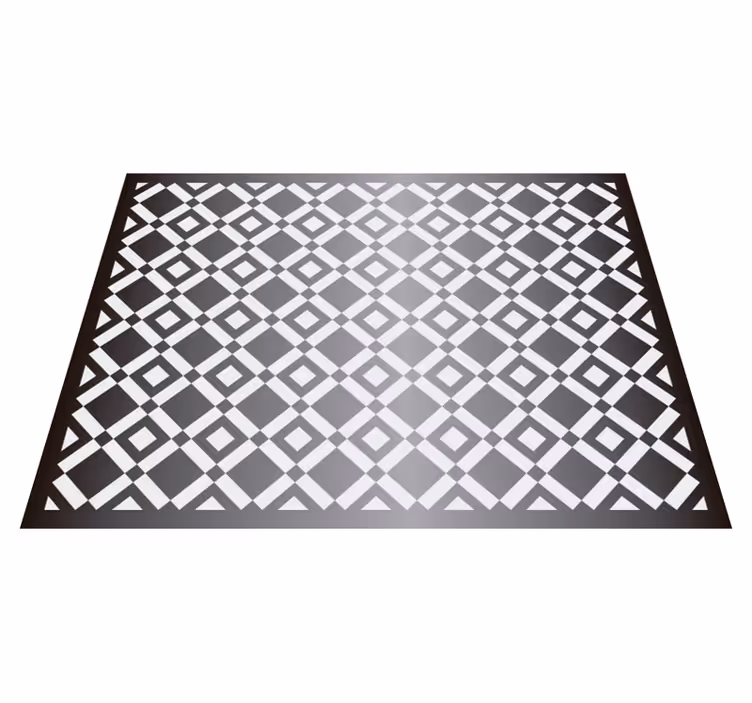 Alfombra vinílica salón diamantes geométricos - TenVinilo