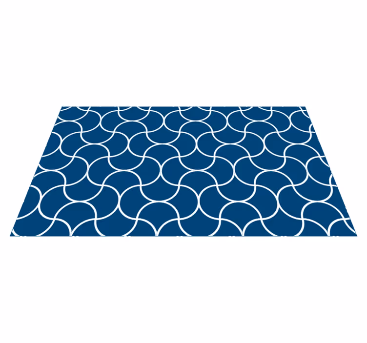 Alfombra vinílica minimalista formas onduladas - TenVinilo