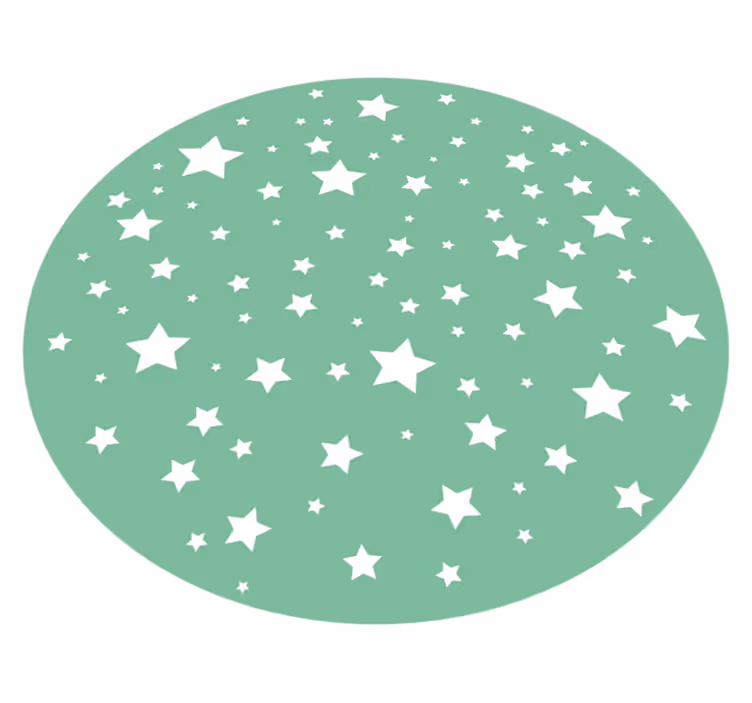 Alfombra vinílica infantil estrellas grises - TenVinilo