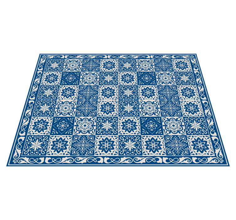 Alfombra vinílica hidráulica azulejo decorativo - TenVinilo