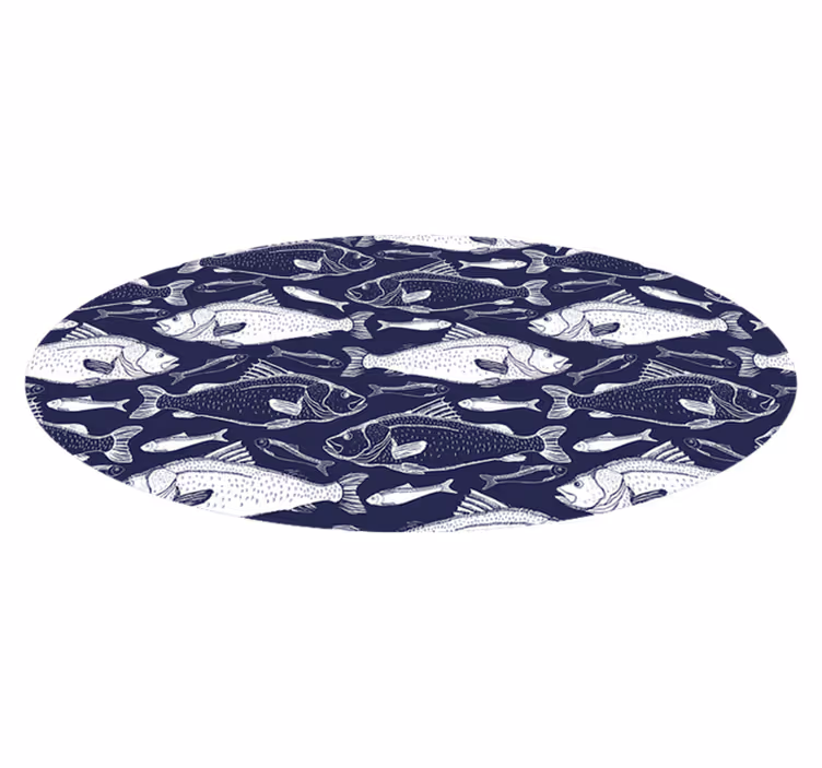 Alfombra vinilo azul peces bajo el mar - TenVinilo
