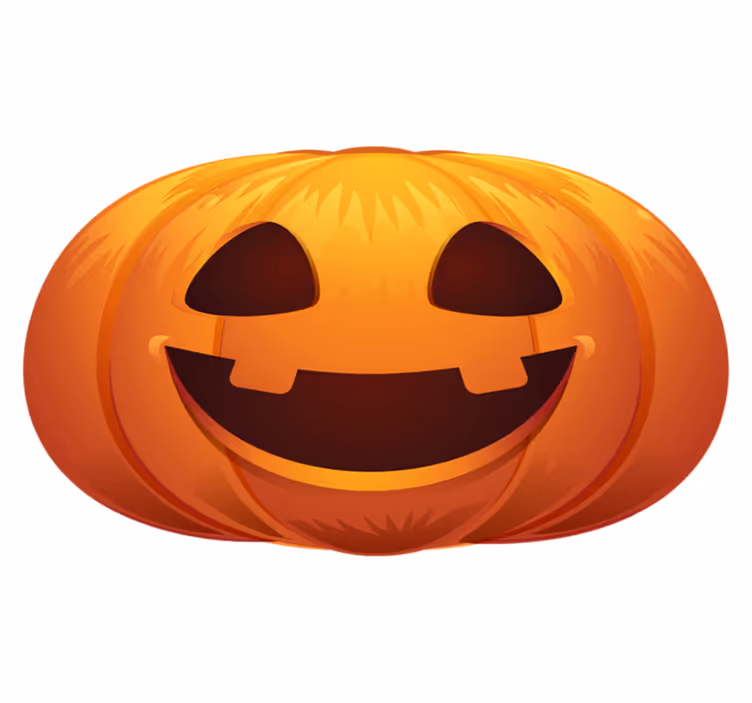 Alfombra vinílica Halloween cara de calabaza - TenVinilo