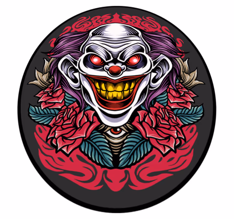 Alfombra vinilo rectangular payaso halloween - TenVinilo
