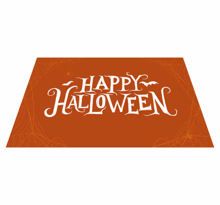 Alfombra vinilo rectangular Feliz halloween - TenVinilo