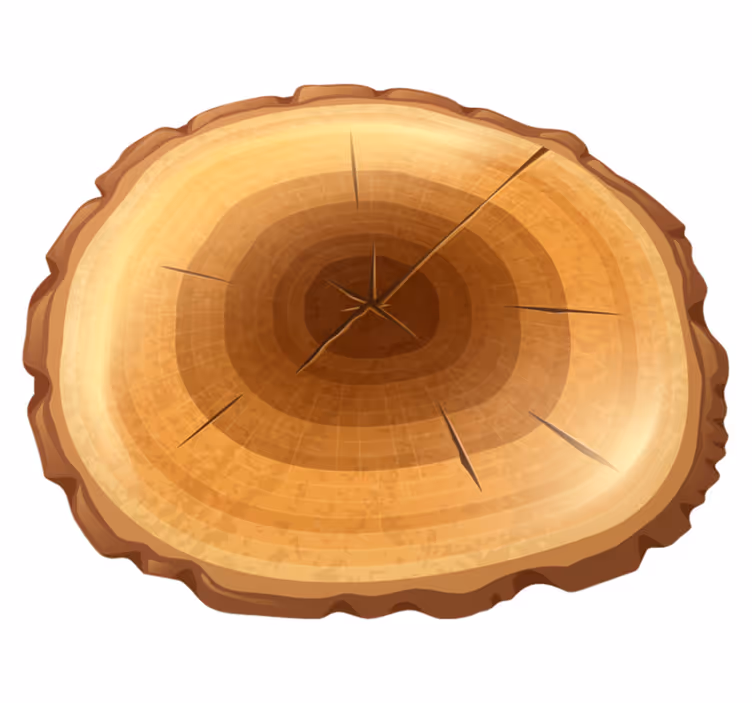 Alfombra vinílica madera árbol redonda - TenVinilo