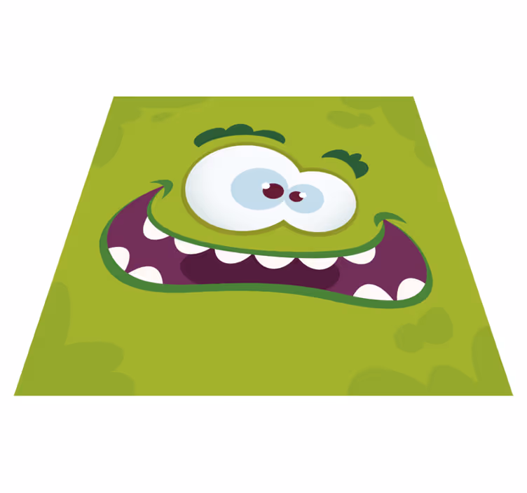 Alfombra vinílica infantil personaje monstruo cartoon - TenVinilo