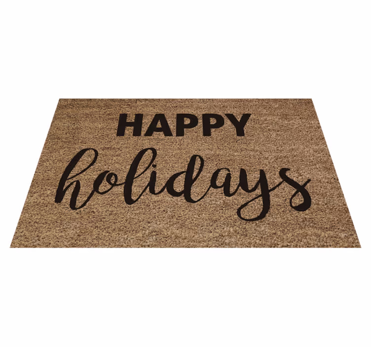 Alfombra vinílica navidad felpudo de saludo festivo - TenVinilo