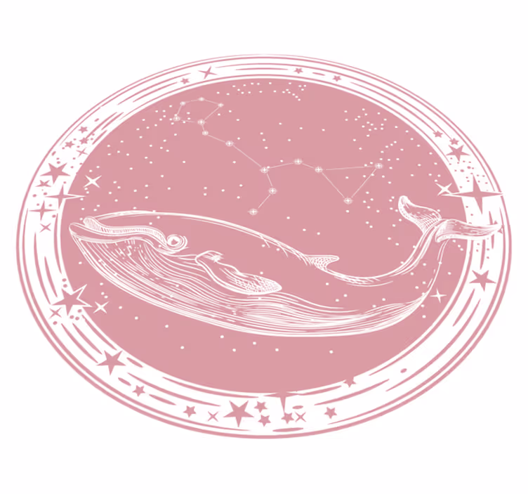 Alfombra de vinilo infantil con ballena - TenVinilo