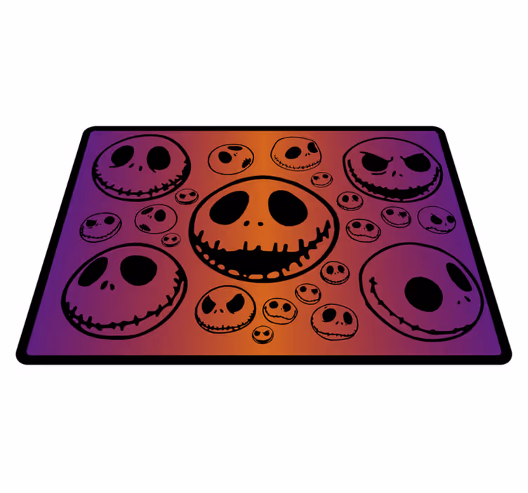 Alfombra vinílica halloween calavera espeluznante - TenVinilo
