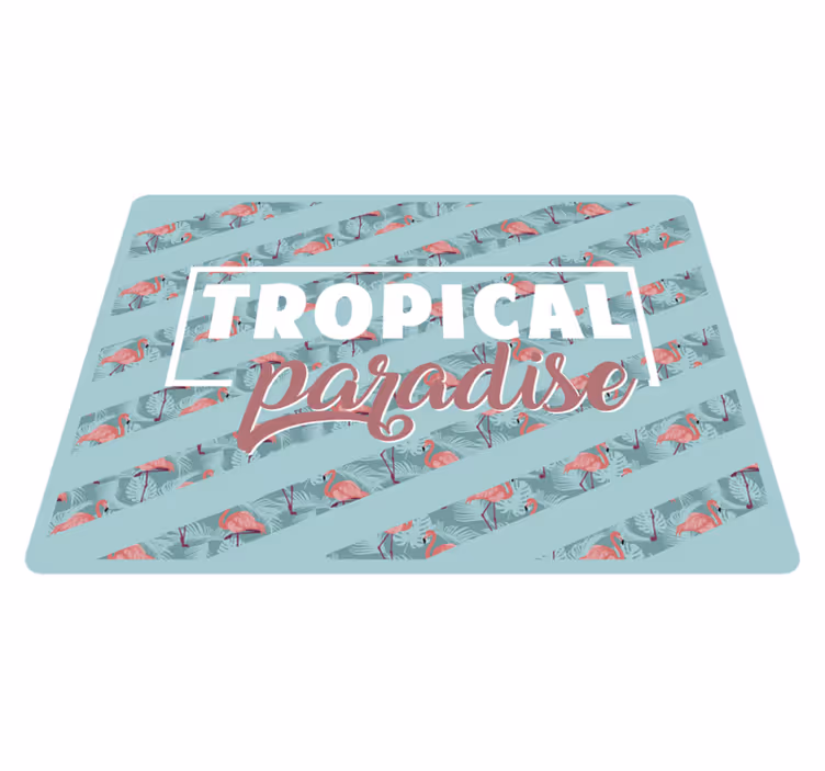 Aflombra vinílica frases paraíso tropical - TenVinilo