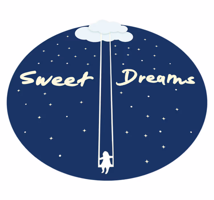 Alfombra vinílica con nombre de dulces sueños - TenVinilo