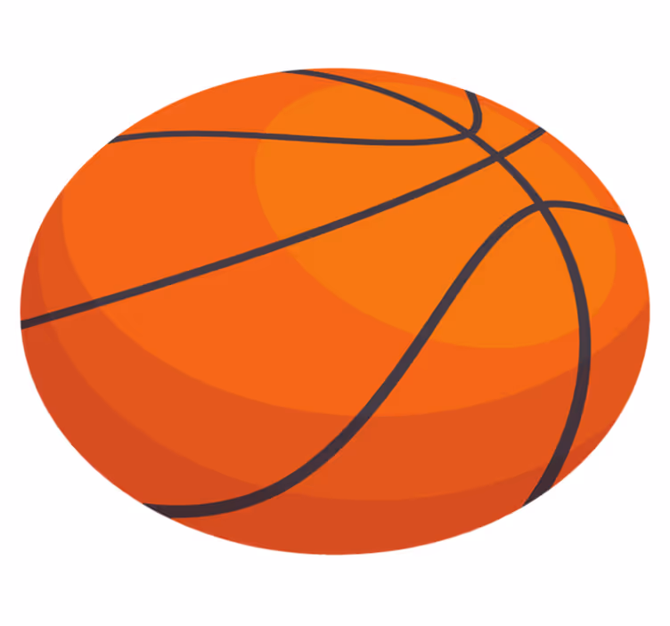 Alfombra vinílica infantil patrón de baloncesto - TenVinilo