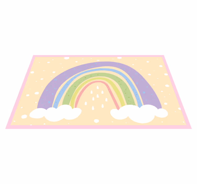Alfombra vinílica infantil arcoiris pastel - TenVinilo