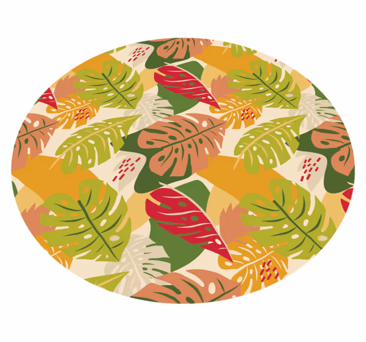 Alfombra vinilo recibidor Diseño gráfico alternativo de monstera - TenVinilo