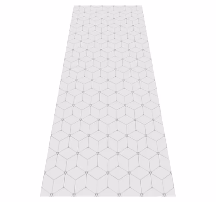 Alfombra vinílica azulejos patrón de mosaico geométrico - TenVinilo