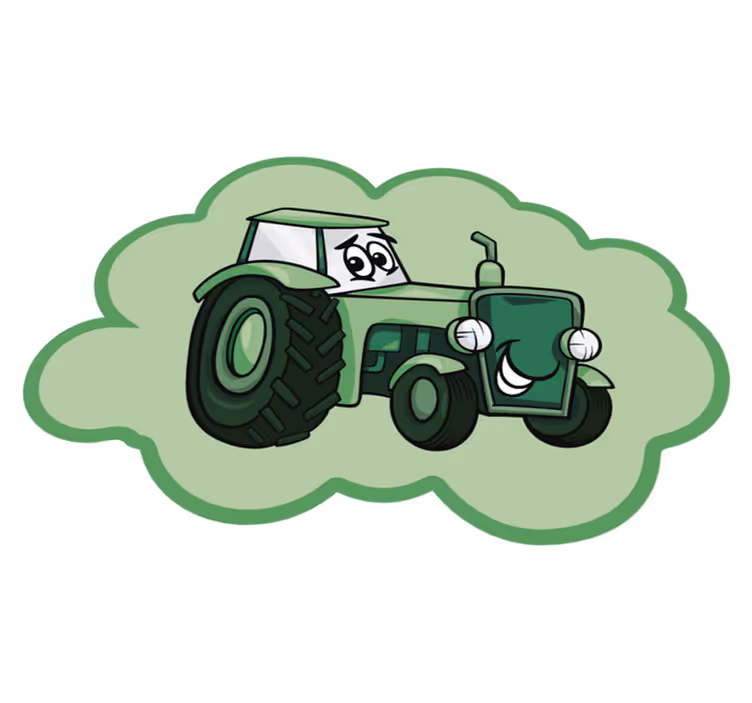 Alfombra vinílica infantil tractor amigable - TenVinilo