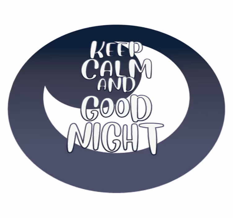 Alfombra vinílica frase calma buenas noches - TenVinilo