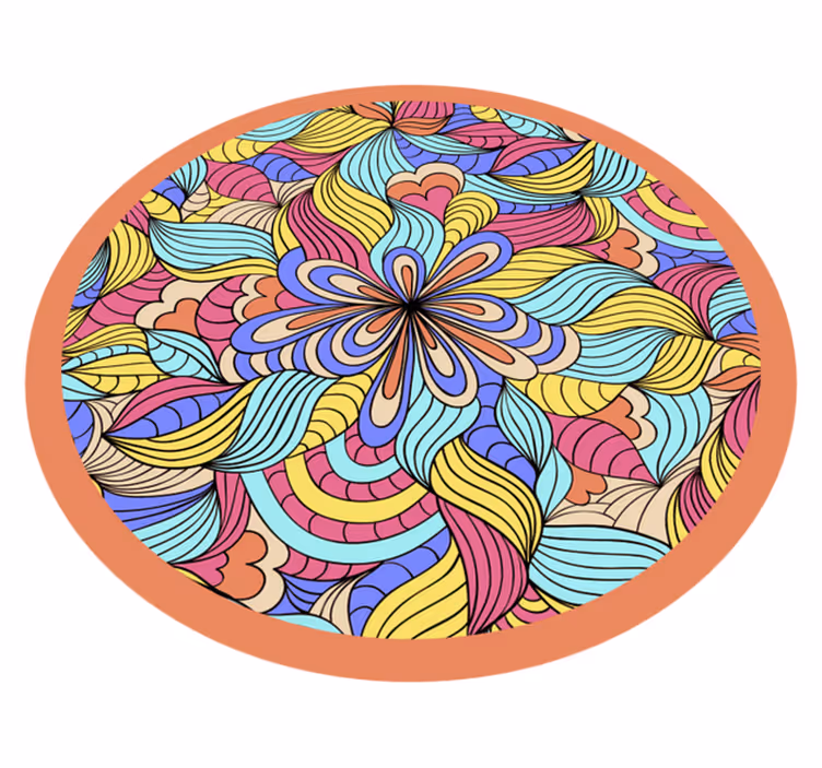 Alfombra vinílica mandala Jungla psicodélica - TenVinilo