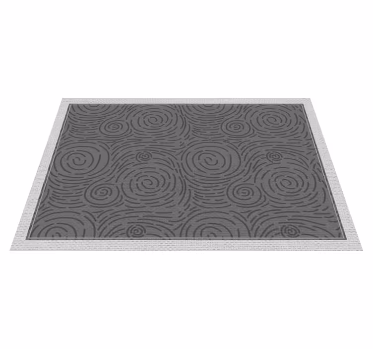 Alfombra vinílica imitación patrones arremolinados - TenVinilo