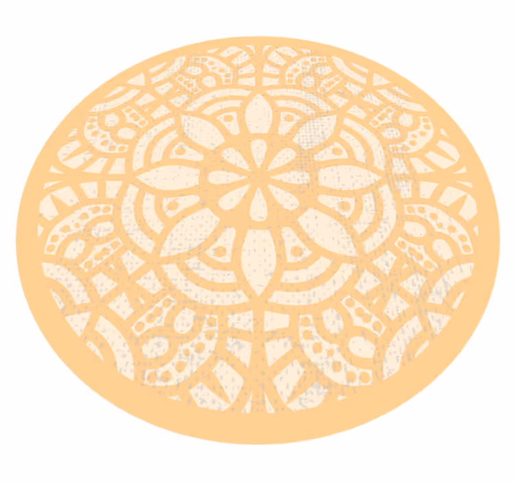 Alfombra vinílica mandala círculo con motivo de mandala - TenVinilo