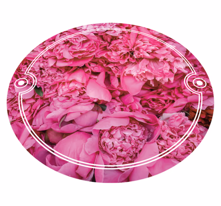 Alfombra vinílica flores espacio de meditación floral - TenVinilo