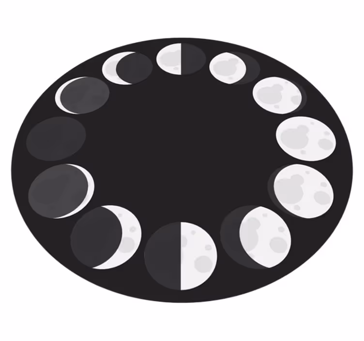 Alfombras vinílicas modernas Fases de la luna - TenVinilo